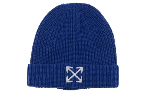 OFF WHITE Cotton Beanies Kids' Blue
