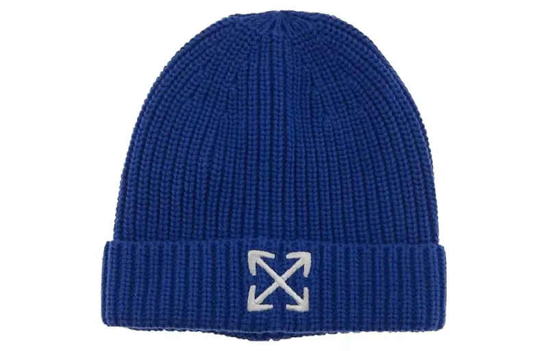 OFF WHITE Cotton Beanies Kids' Blue