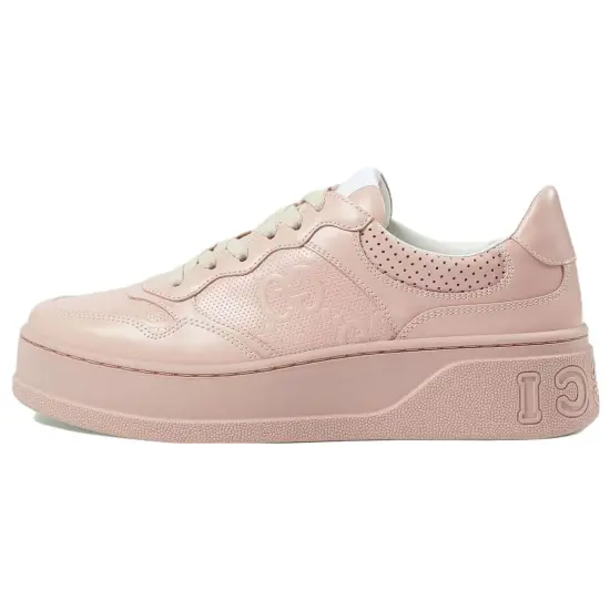 GUCCI Gg Sneaker Pale Pink Embossed Women's