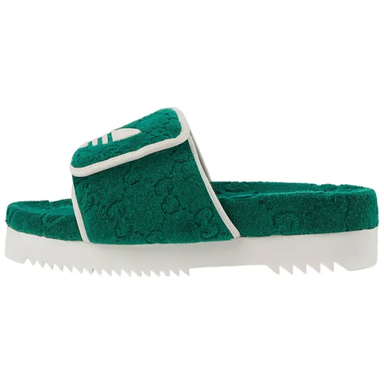 GUCCI Adidas X GUCCI Gg Platform Sandal 'Green Cotton Sponge'