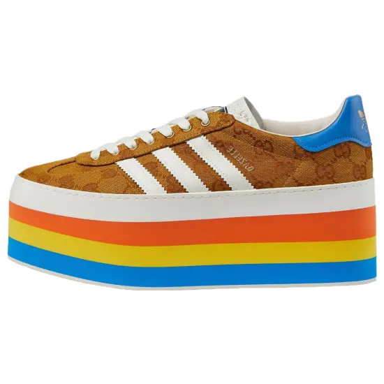 Adidas X GUCCI Gazelle Original GG Multicolor Platform Women's