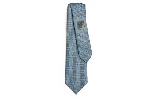 HERMES Maillons Ties Men's Blue