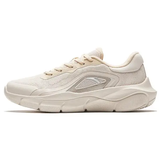 ANTA Running Shoes Women's Low-Top Mud Sand Gray Champagne
