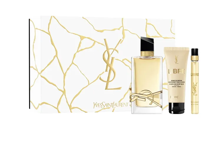 YSL, perfume, marble set, lavender gift box, body cream, 50 ml, sample, 10 ml, 50 ml