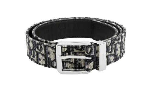 DIOR Jacquard Logo Detailed Belt