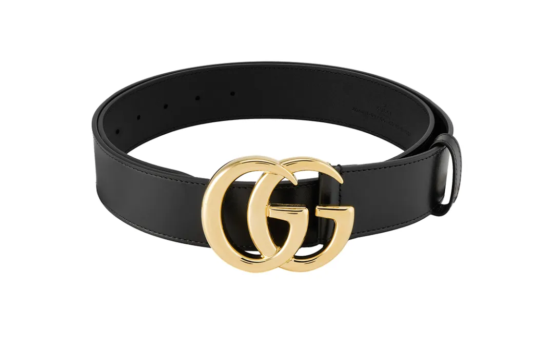 GUCCI Gg Marmont Belt Shiny Buckle 1.5 Width
