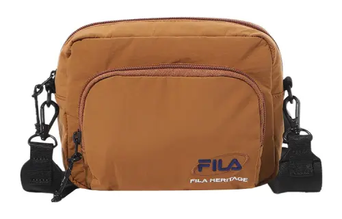 FILA Polyester Shoulder Bag, Crossbody Bag Mini Unisex Brown