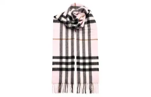 Burberry Checked Fringed-Edge Scarf