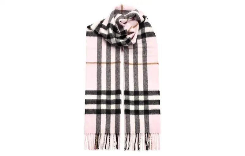 Burberry Checked Fringed-Edge Scarf