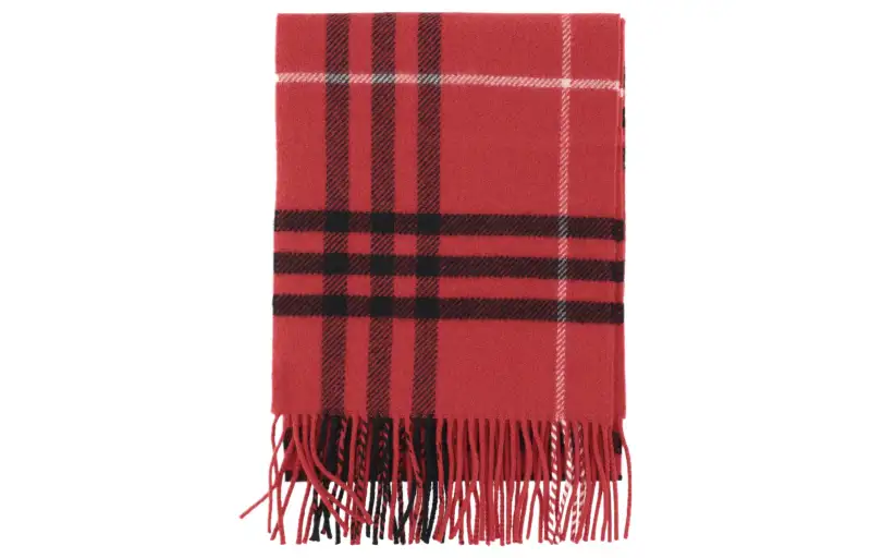 Burberry Wool Cashmere Knit Scarves Unisex Red
