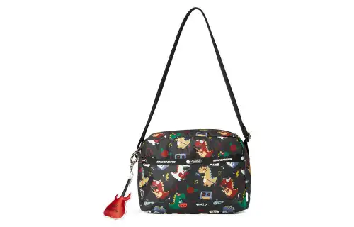 Skechers Fabric Crossbody Bag, Shoulder Bag Regular Women's Black
