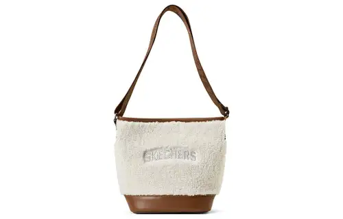 Skechers Faux Fur Crossbody Bag, Shoulder Bag Medium Women's Tan