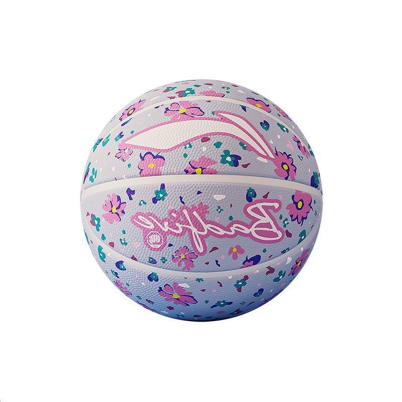 Li Ning Rubber Basketball Pink Purple Size 7 Training Unisex