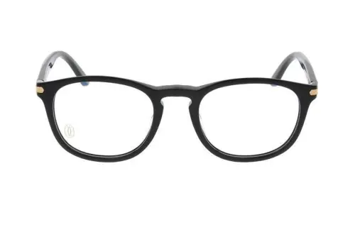 CARTIER Plastic Irregular Shape Eyeglass Frames Men's Black