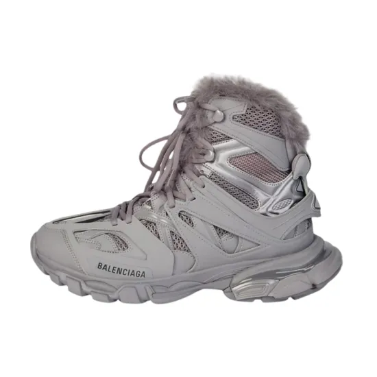 Balenciaga Track Hike High 'Faux Fur - Grey'
