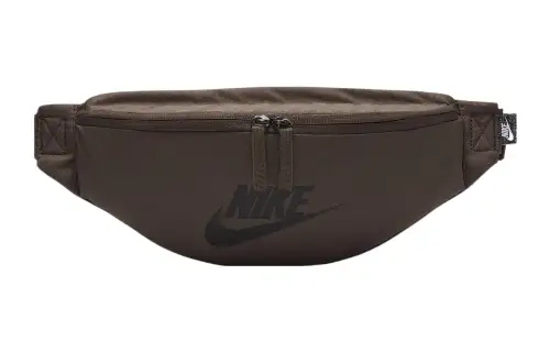 Nike Heritage Brand Logo Nylon Fanny Pack Regular Unisex Brown
