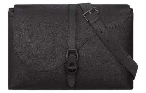 DIOR Grain Calfskin Oval Shaped Handbag, Shoulder Bag Men's Black