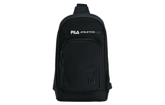 FILA Fitness Zip Closure Fabric Sling Bag Regular Men's Black