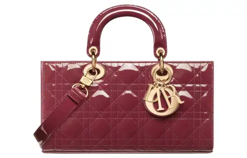 DIOR Lady D JOY Patent Leather, Cow Leather Lady Dior Bag, Shoulder Bag, Crossbody Bag, Handbag Medium Women's