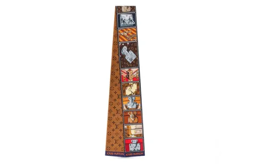 LOUIS VUITTON Patterned Print Scarves Women's Brown