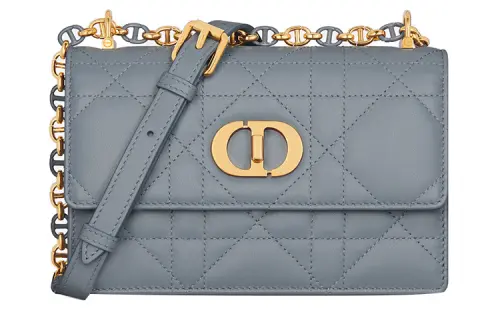 DIOR Miss Caro Lambskin Crossbody Bag, Shoulder Bag Mini Women's Cloud Blue