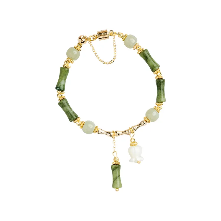 Gramda Hetian Jade Bracelets Pale Greenish White Jade Women's