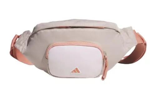 Adidas Recycled Polyester Plain Weave Fabric Fanny Pack Regular Women's Pink