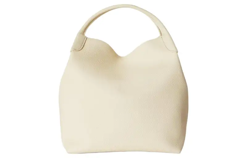 Loro Piana Cow Leather Handbag, Shoulder Bag, Crossbody Bag, Handbag Large Women's Soft White