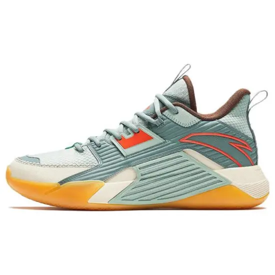 ANTA Speedy Basketball Shoes Men Mid-Top Green White