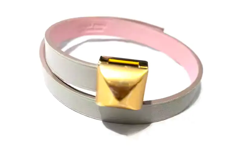 HERMES Wristbands Women's Gray/Pink