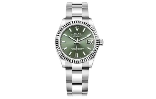 ROLEX Datejust Collection Automatic Mechanical Movement Women's Watch 31mm Green Dial Oystersteel Case