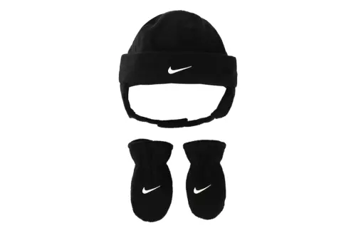 Nike Toddler Fleece Beanie and Mittens Set