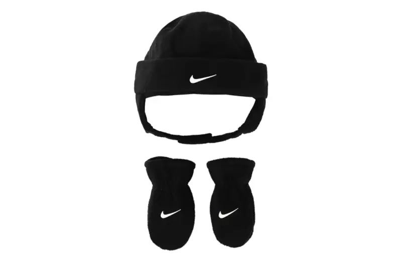 Nike Toddler Fleece Beanie and Mittens Set