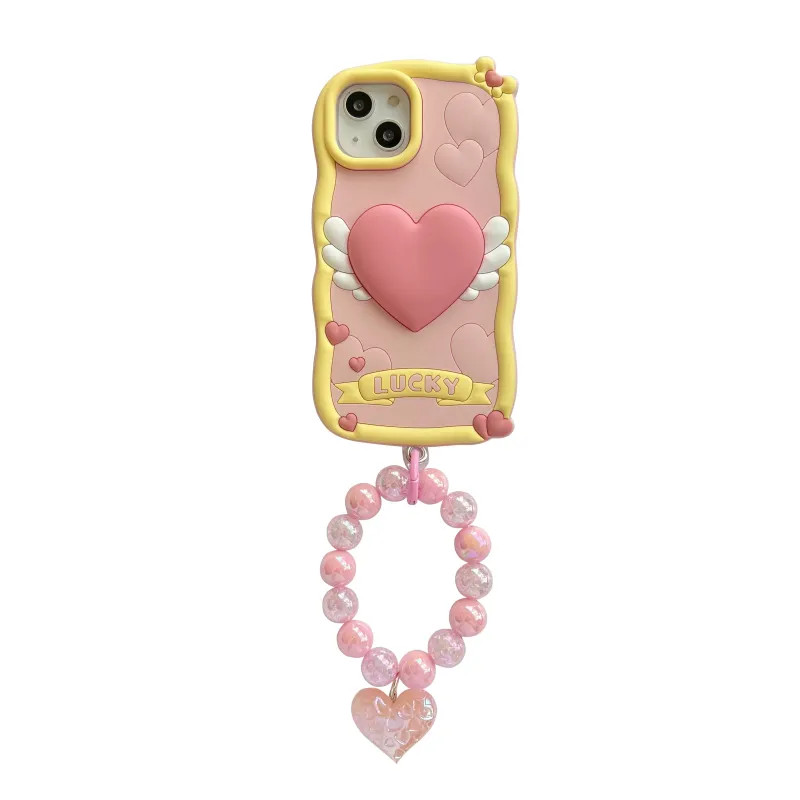 Apple, three dimensional compatible iPhone 14, phone case, bracelet, lens, silicone protective case, 14promax, iphone, 12promax, fall protection