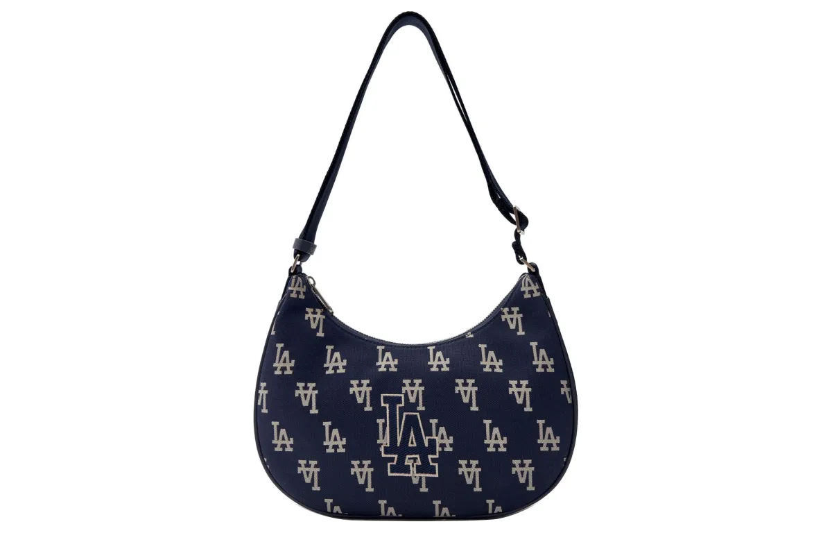 MLB Polyester Dumpling Bag, Shoulder Bag, Handbag Regular Women's Navy Blue
