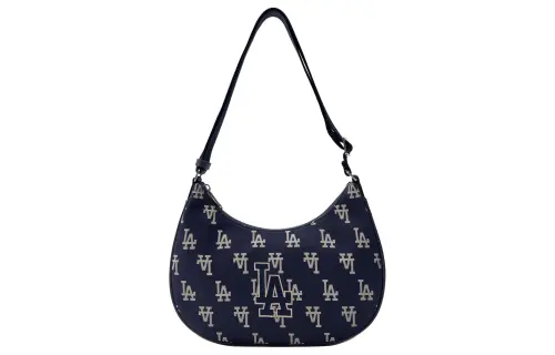 MLB Polyester Dumpling Bag, Shoulder Bag, Handbag Regular Women's Navy Blue
