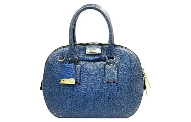 Burberry Calfskin Handbag Women's Blue