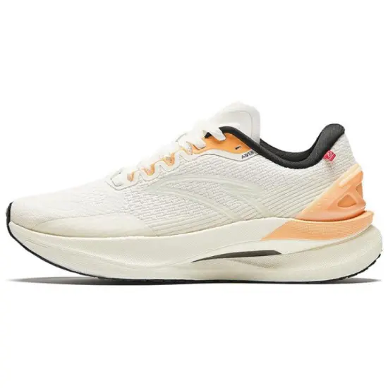 Anta Breathable Low-Top Running Shoes Women's Ivory White/Light Beige White