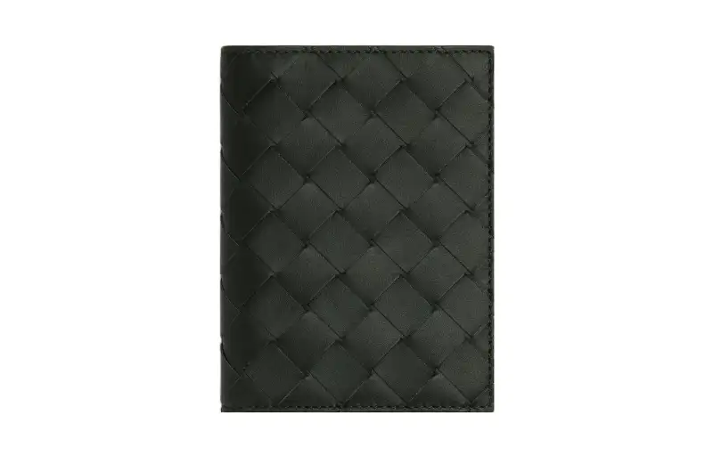 Bottega Veneta Cow Leather Wallet Regular Men's Dark Green