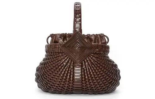 LOEWE Cow Leather Handbag Women's Chestnut Brown