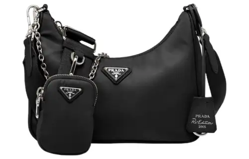 PRADA Re-Edition 2005 Shoulder Bag Nylon Black