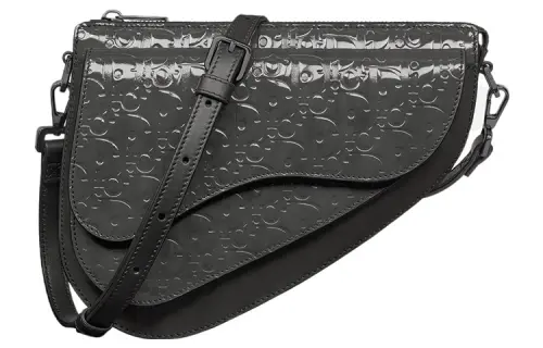 DIOR Oblique Gravity Leather Saddle Bag Handbag, Shoulder Bag Men's Black