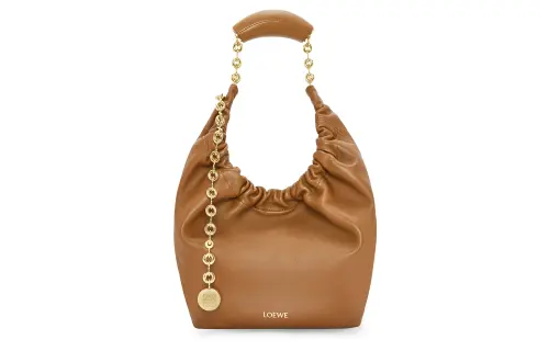 LOEWE Nappa Sheepskin Handbag Small Women's Oak