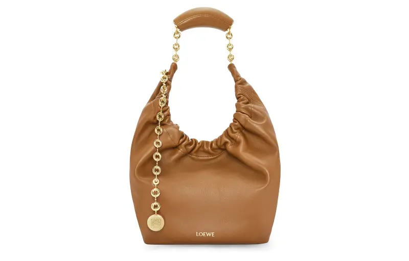 LOEWE Nappa Sheepskin Handbag Small Women's Oak
