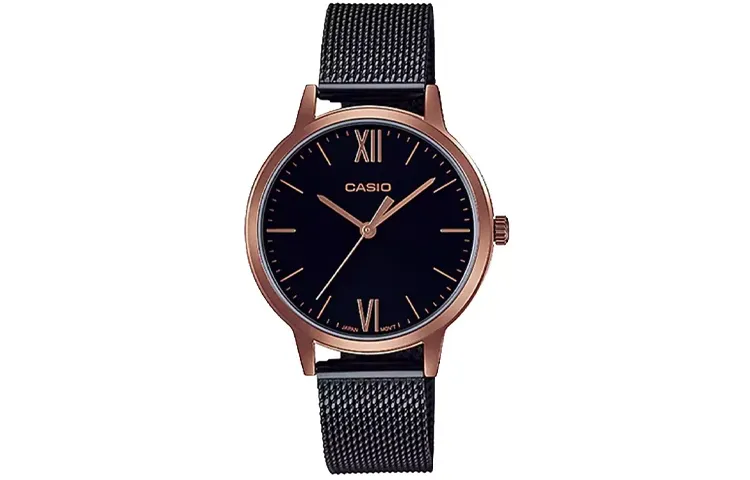 CASIO Women's Standard Series 37.5mm Black Watch LTPE157MRB1B