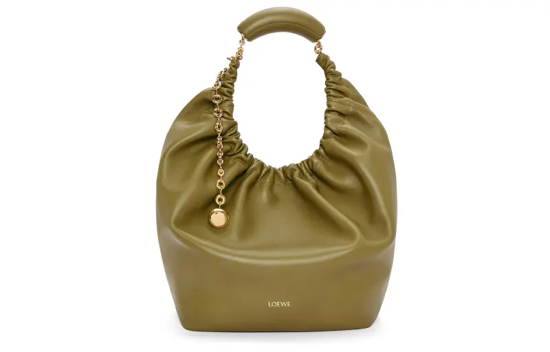 LOEWE Nappa Sheepskin Shoulder Bag, Crossbody Bag, Handbag Medium Women's Olive Green