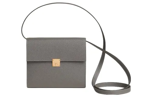 HERMES Clic Epsom Leather Shoulder Bag, Crossbody Bag Women's 0L Grismeyer Rain Cloud Gray