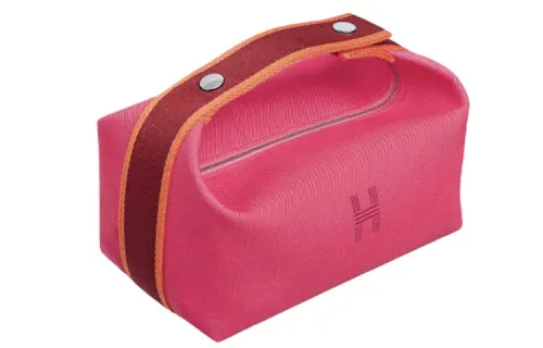 HERMES Bride a Brac Travel Canvas Storage Bag Handbag, Toiletry Bag Large Women's Furong Multicolor