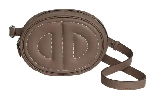 HERMES In The Loop Swift Leather Pig Nose Bag, Handheld Crossbody Fanny Pack Women's 18 Etoupe Elephant Gray