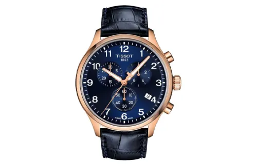 TISSOT Quartz Movement 100m Waterproof Men's Watches Watch 45mm Blue Dial Stainless Steel PVD Coating Watch Case